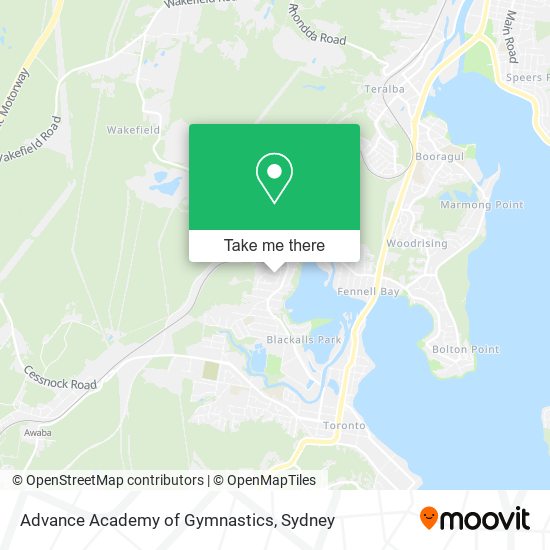 Advance Academy of Gymnastics map