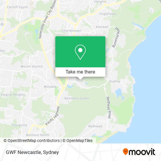 GWF Newcastle map