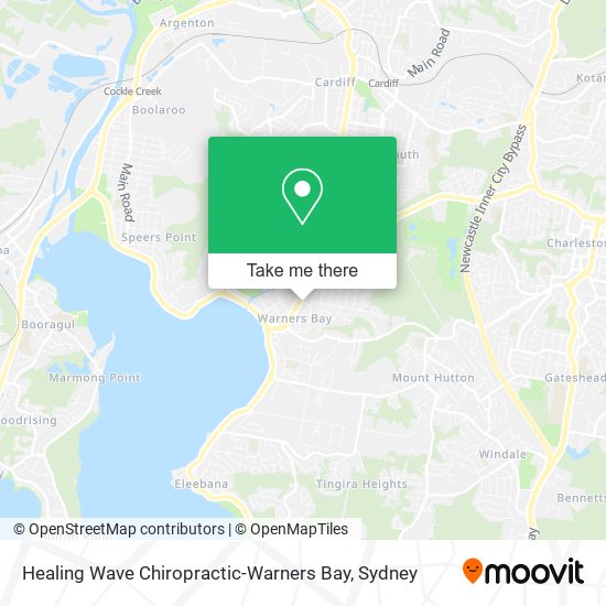 Mapa Healing Wave Chiropractic-Warners Bay