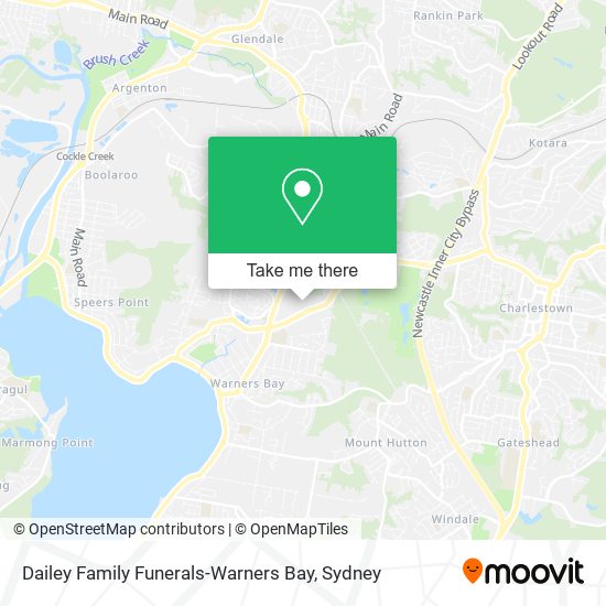 Dailey Family Funerals-Warners Bay map