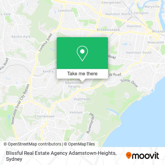 Mapa Blissful Real Estate Agency Adamstown-Heights
