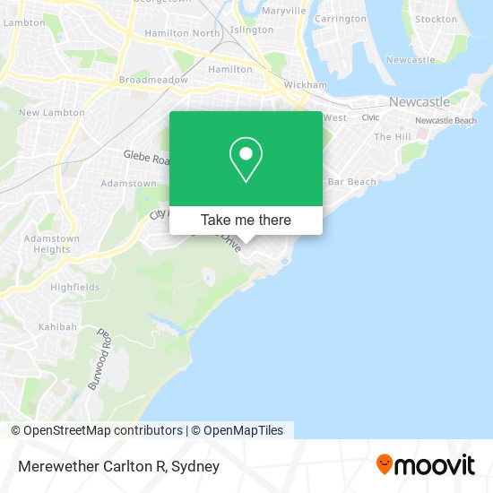 Mapa Merewether Carlton R