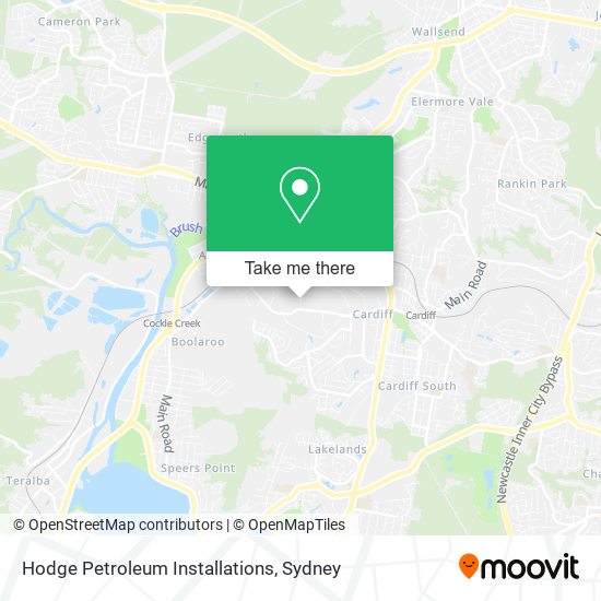 Mapa Hodge Petroleum Installations