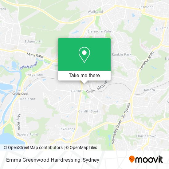 Emma Greenwood Hairdressing map