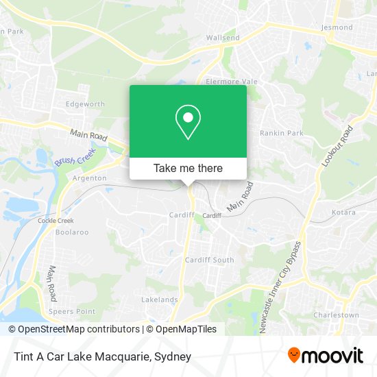 Tint A Car Lake Macquarie map