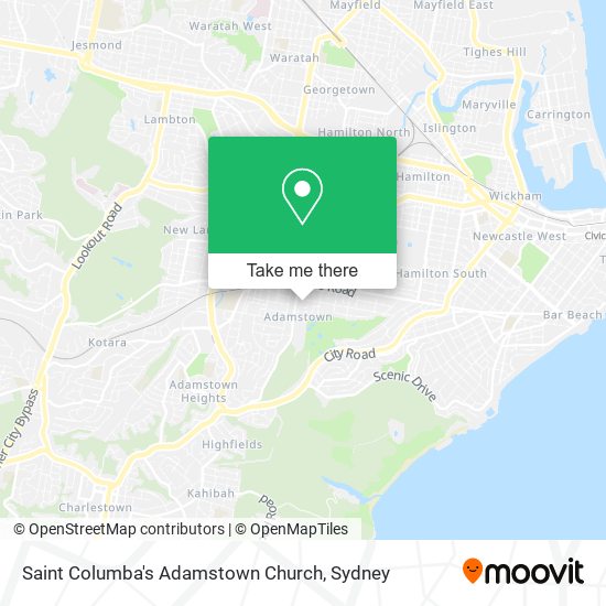 Saint Columba's Adamstown Church map