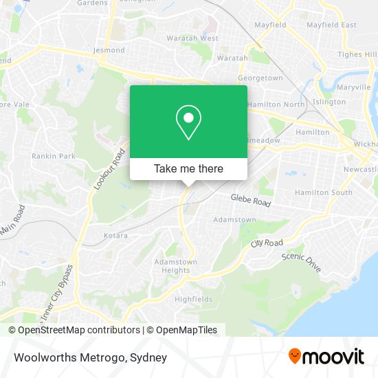 Mapa Woolworths Metrogo