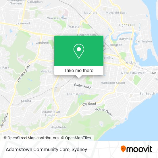 Adamstown Community Care map