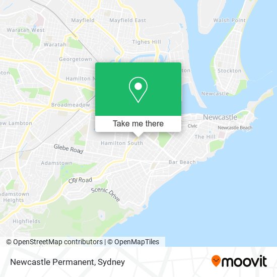 Newcastle Permanent map