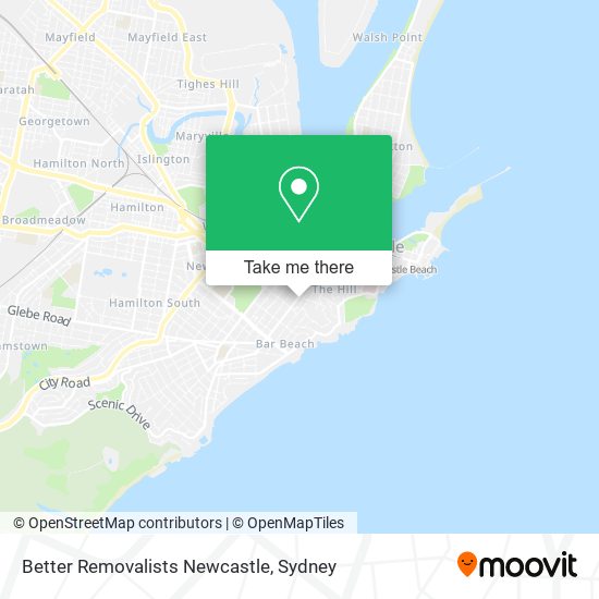 Mapa Better Removalists Newcastle