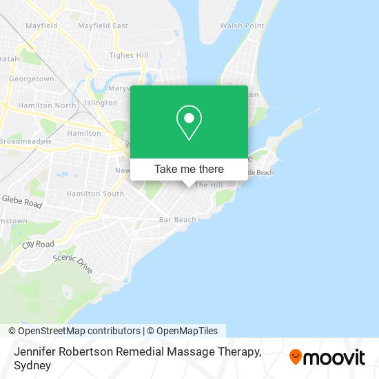 Mapa Jennifer Robertson Remedial Massage Therapy