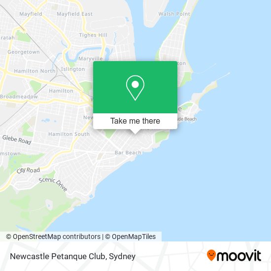 Newcastle Petanque Club map
