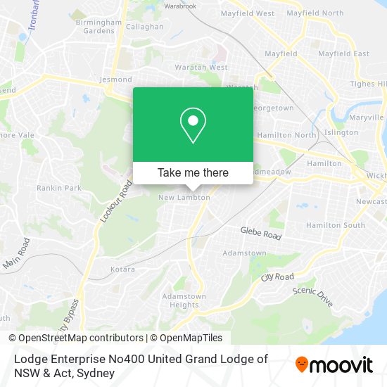 Mapa Lodge Enterprise No400 United Grand Lodge of NSW & Act