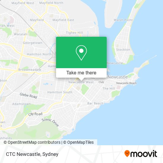 CTC Newcastle map