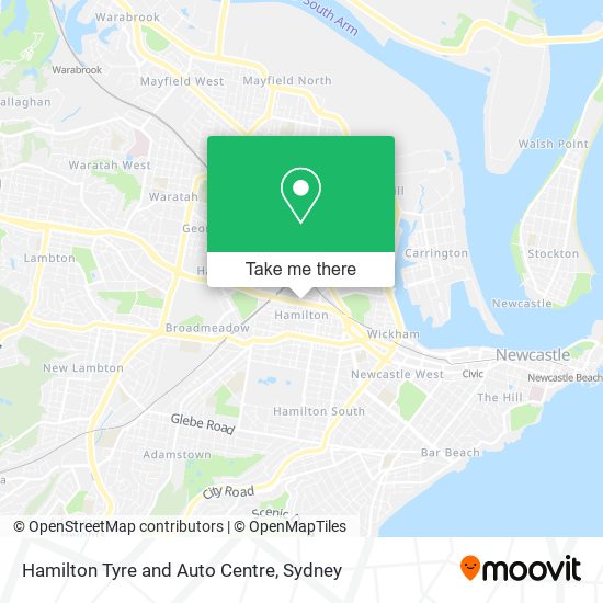 Hamilton Tyre and Auto Centre map