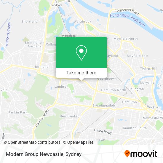 Mapa Modern Group Newcastle