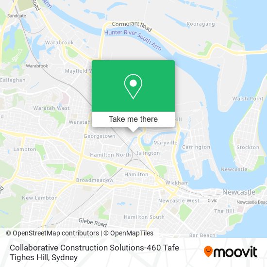 Collaborative Construction Solutions-460 Tafe Tighes Hill map