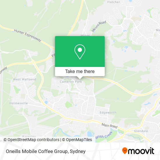 Oneills Mobile Coffee Group map