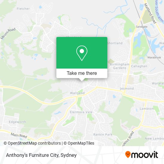 Mapa Anthony's Furniture City