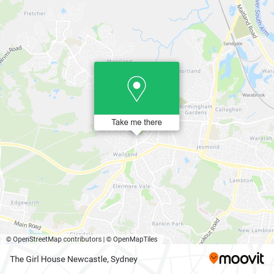 Mapa The Girl House Newcastle