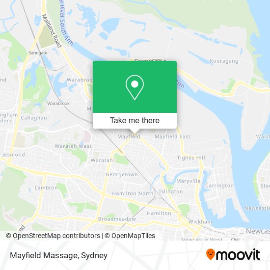 Mayfield Massage map