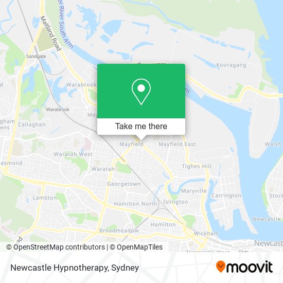 Newcastle Hypnotherapy map