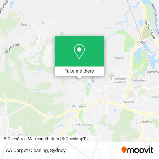 AA Carpet Cleaning map