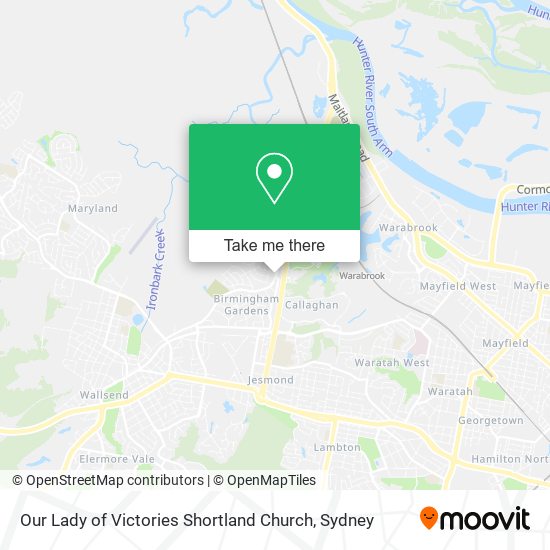 Our Lady of Victories Shortland Church map