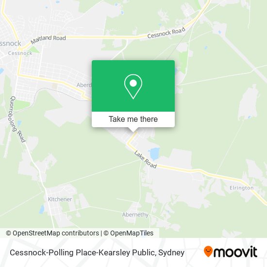 Mapa Cessnock-Polling Place-Kearsley Public