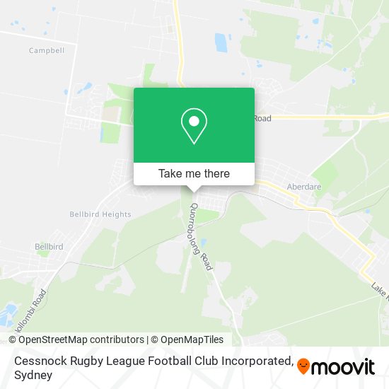 Cessnock Rugby League Football Club Incorporated map