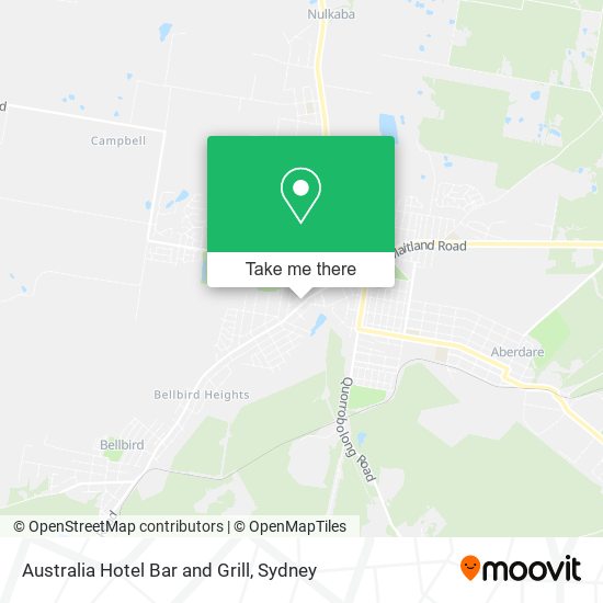 Australia Hotel Bar and Grill map