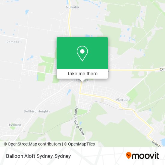 Mapa Balloon Aloft Sydney