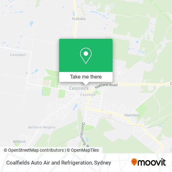Coalfields Auto Air and Refrigeration map
