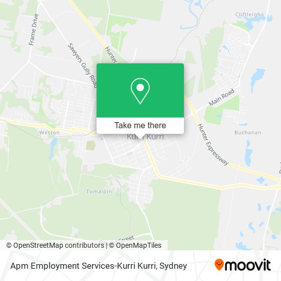 Mapa Apm Employment Services-Kurri Kurri