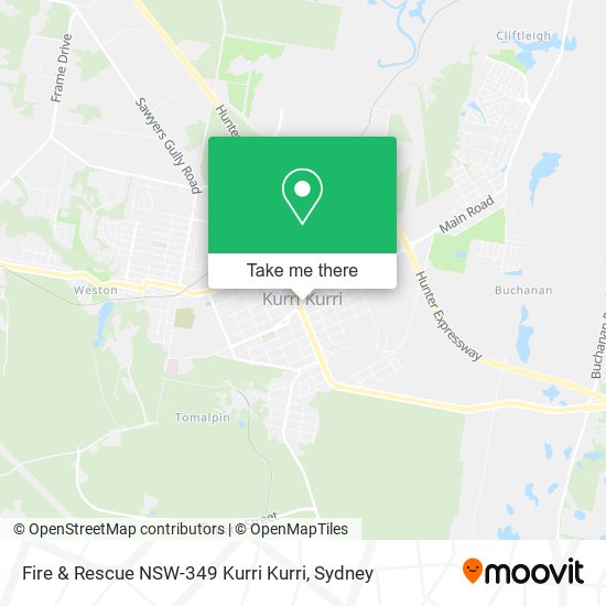 Fire & Rescue NSW-349 Kurri Kurri map