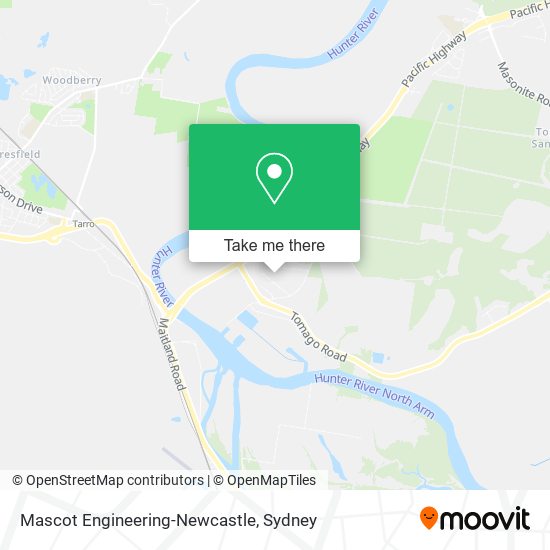 Mascot Engineering-Newcastle map