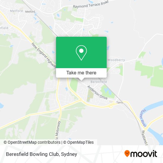 Mapa Beresfield Bowling Club