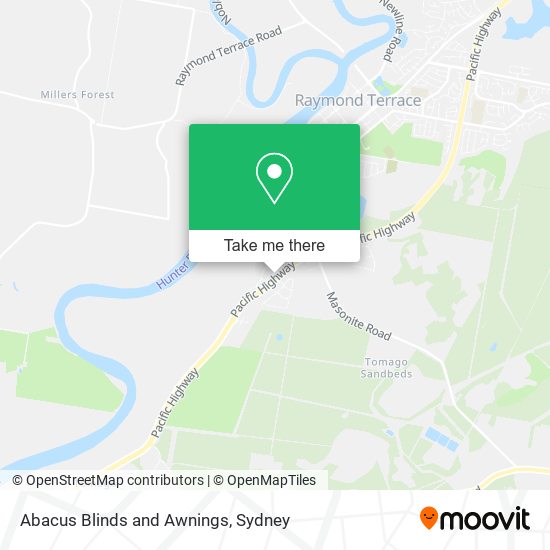 Abacus Blinds and Awnings map