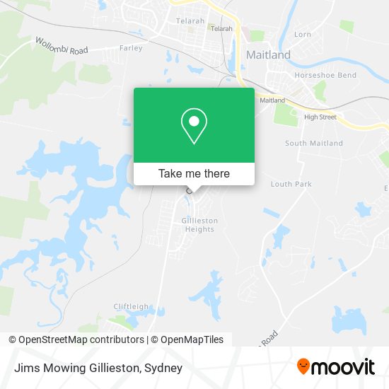 Jims Mowing Gillieston map