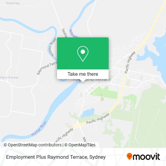 Mapa Employment Plus Raymond Terrace