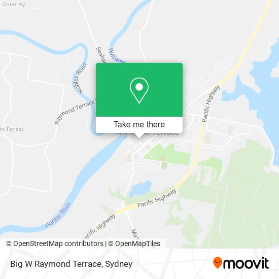 Big W Raymond Terrace map