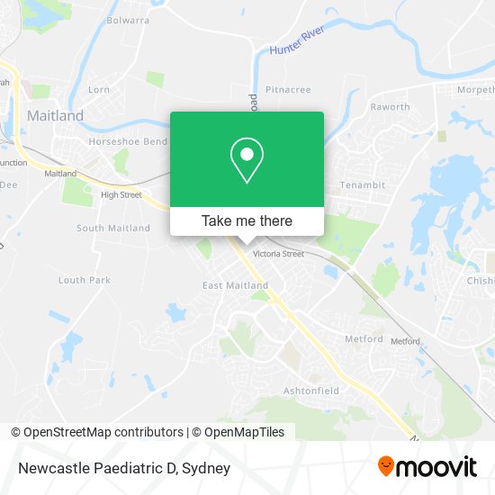 Mapa Newcastle Paediatric D