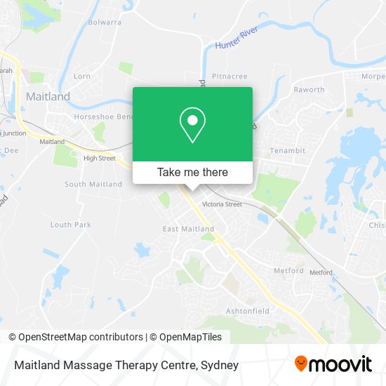 Mapa Maitland Massage Therapy Centre