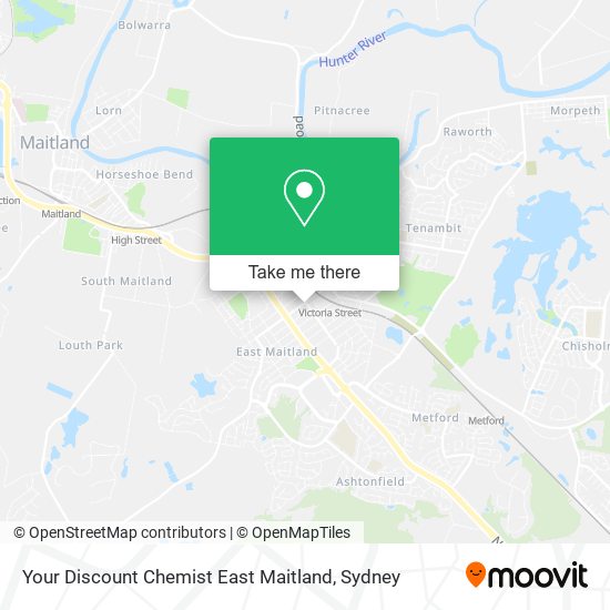 Mapa Your Discount Chemist East Maitland