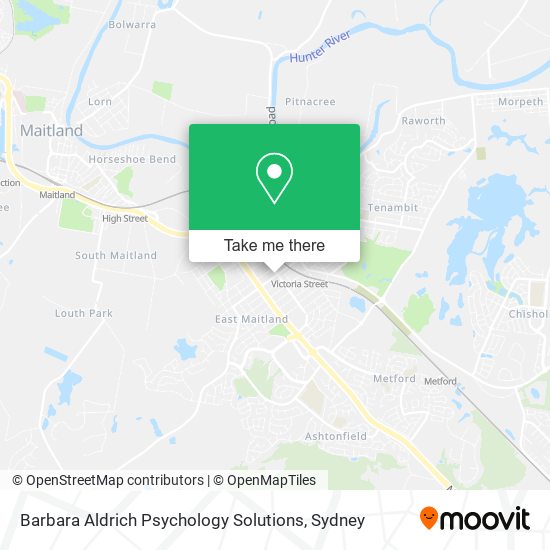 Barbara Aldrich Psychology Solutions map