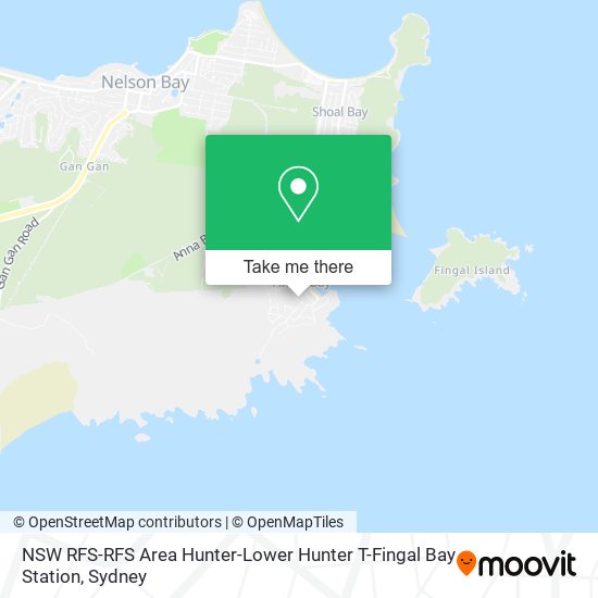 NSW RFS-RFS Area Hunter-Lower Hunter T-Fingal Bay Station map