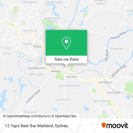 12 Taps Beer Bar Maitland map