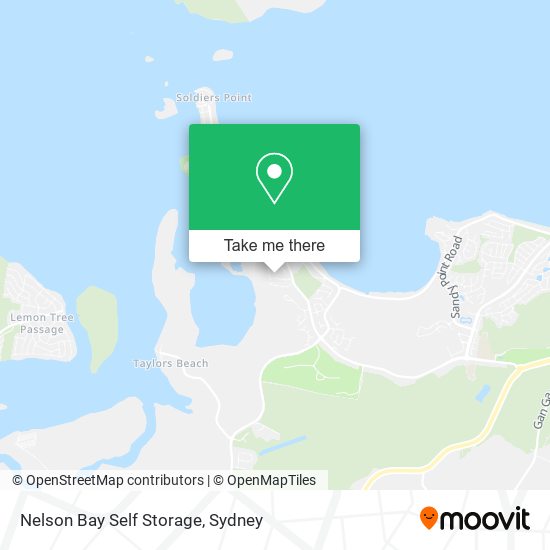 Mapa Nelson Bay Self Storage