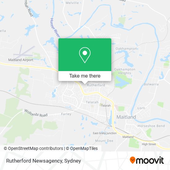 Rutherford Newsagency map