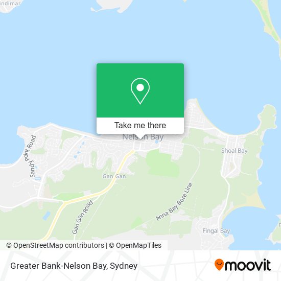 Mapa Greater Bank-Nelson Bay